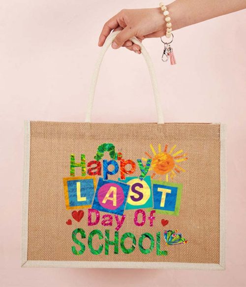 Summer Happy Last Day Of School Teacher Jute Bag