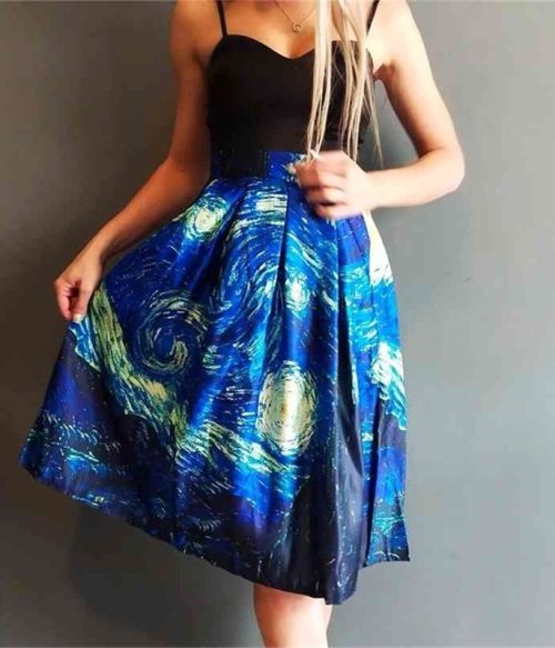 Art Starry Sky Teacher Skirt