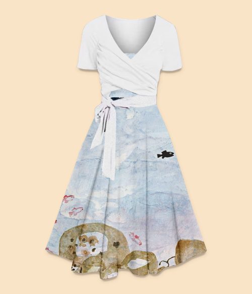 Swimmy The Little Black Fish Teacher Suspender Long Skirt Top Suit