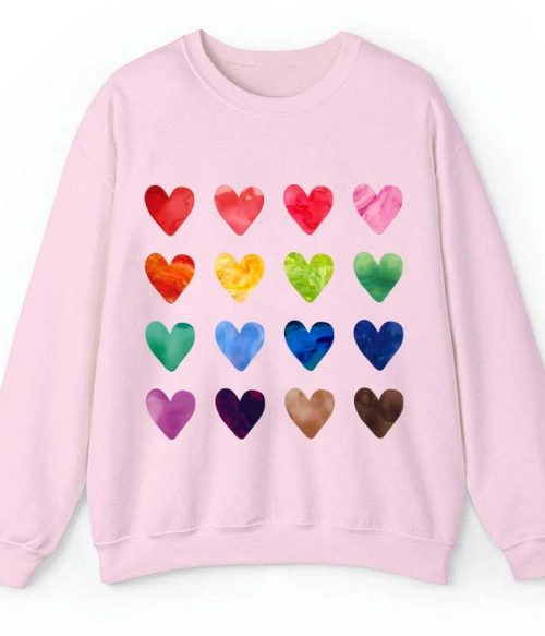 Colorful Love Combination Teacher Sweatshirt