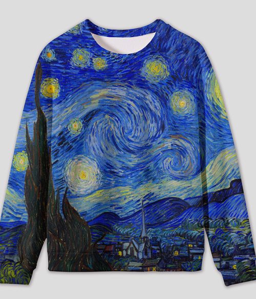 Van Gogh Starry Night Teacher Knit Sweatshirt