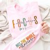 Focus On The Step In Front Of You Teacher Sleeve Print Sweatshirt