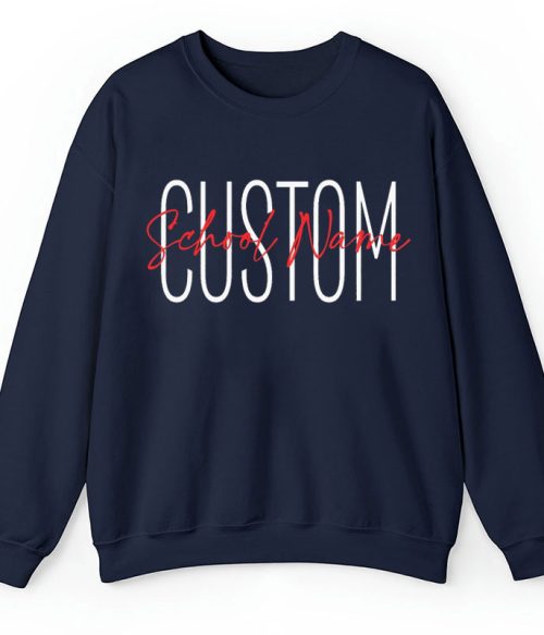Personalized Color Text Teacher Sweatshirt