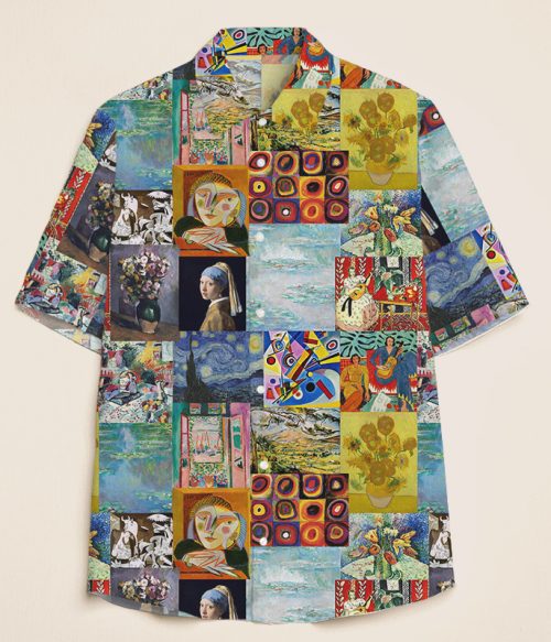 Famous Paintings Display Teacher Short Sleeve Shirt