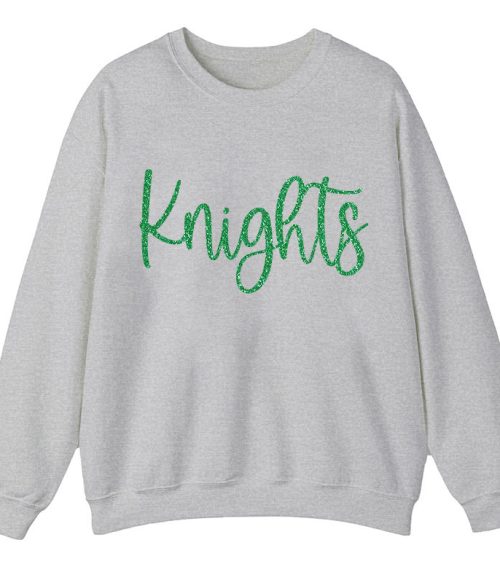 Personalized Glitter Font Mascot Teacher Sweatshirt