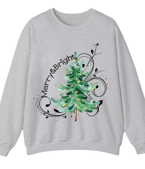 Merry And Bright Christmas Teacher Sweatshirt