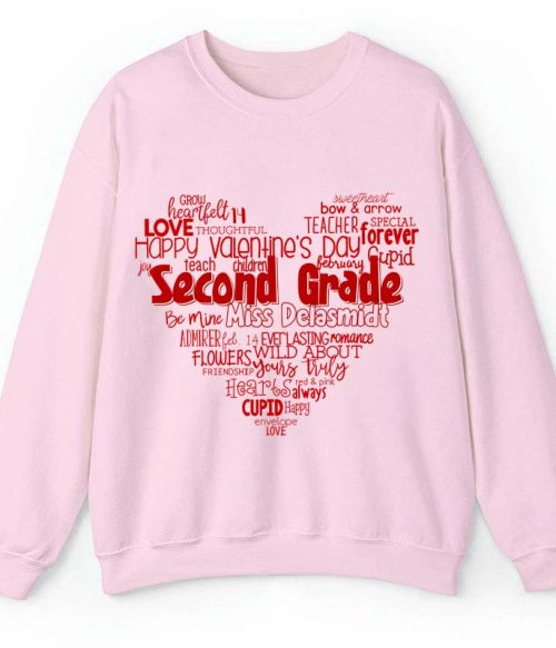 Personalized Teacher's Valentine's Day Teacher Sweatshirt