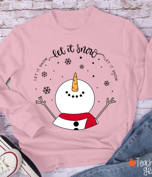 Let It Snow Teacher Long Sleeve T-Shirt