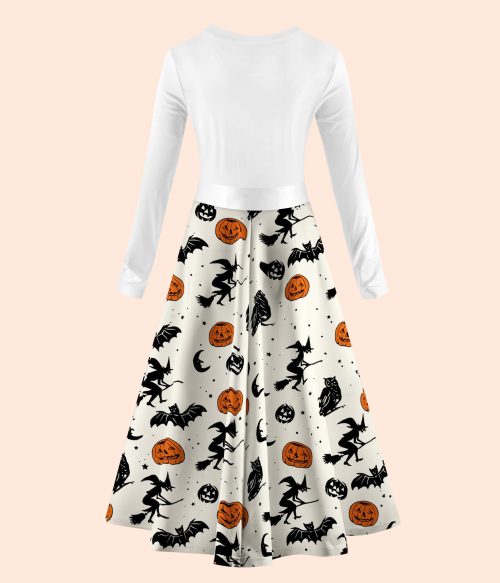 Halloween Witch Teacher Long Sleeve Dress