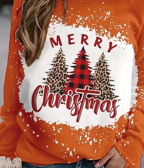 Merry Christmas Teacher Printed Sweatshirt