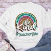 Be Kind Leopard Print Rainbow Long Sleeve T-Shirt