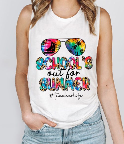 Schools Out For Summer Teacher Tank Top