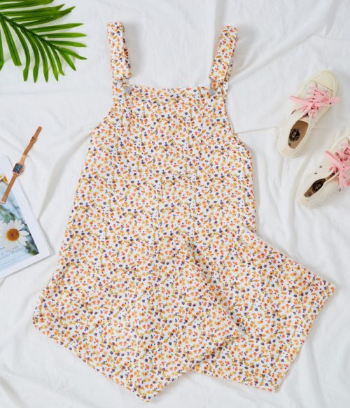 Floral Print Casual All Match Printed Overalls