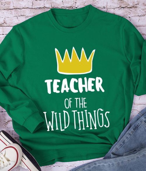 Teacher Of The Wild Things Crown Long Sleeve T-Shirt