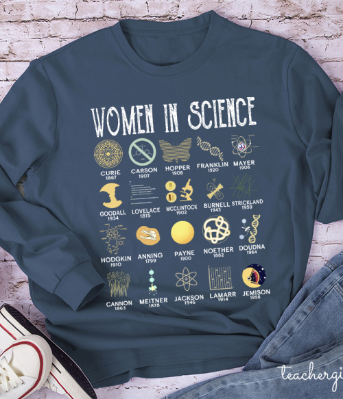 Smart Women In Science Teacher Long Sleeve T-Shirt