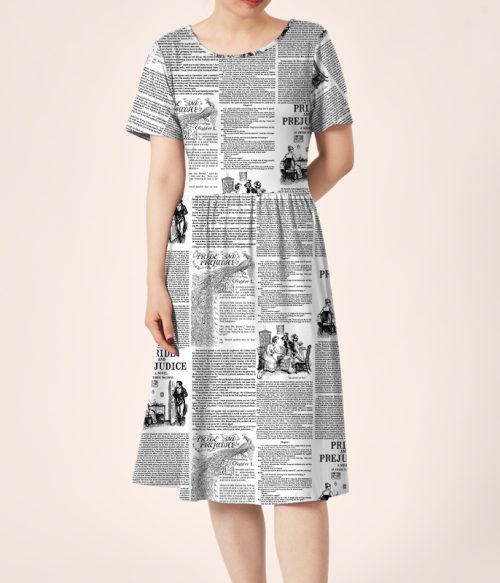 Pride And Prejudice Book Teacher Printed One Piece Dress