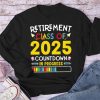 Personalized Countdown On Progress Retirement Teacher Long Sleeve T-Shirt