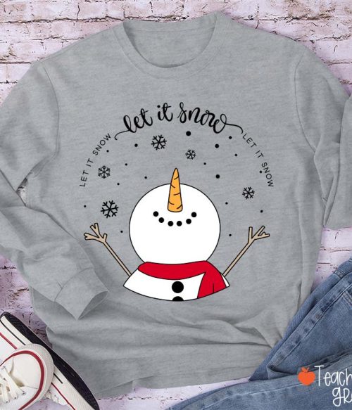 Let It Snow Teacher Long Sleeve T-Shirt
