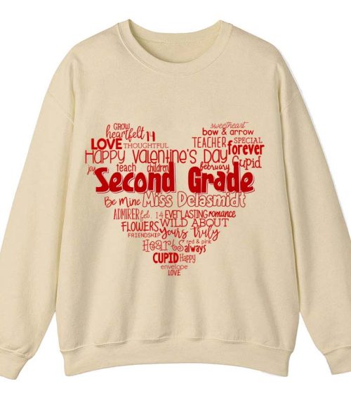 Personalized Teacher's Valentine's Day Teacher Sweatshirt