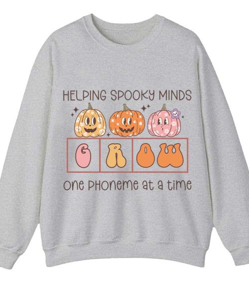 Helping Spooky Minds Grow Teacher Sweatshirt