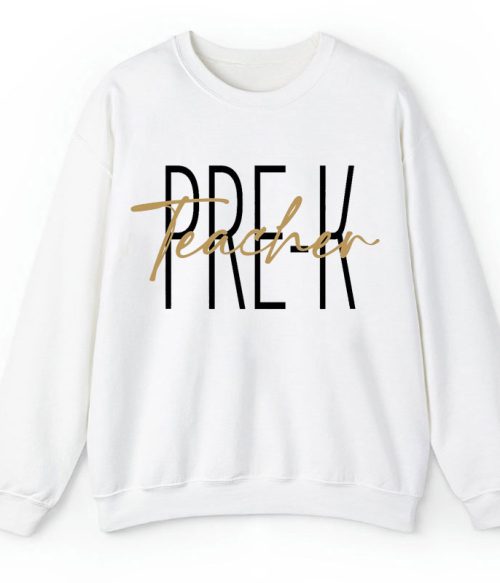 Personalized Color Text Teacher Sweatshirt