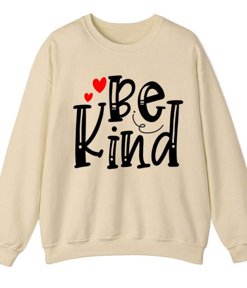 Be Kind Red Heart Teacher Sweatshirt