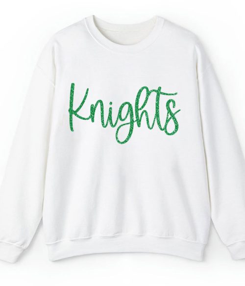 Personalized Glitter Font Mascot Teacher Sweatshirt