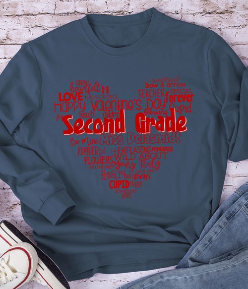 Personalized Teacher's Valentine's Day Teacher Long Sleeve T-Shirt