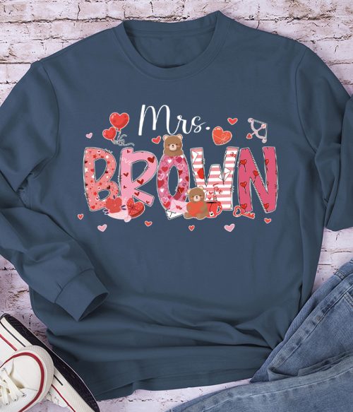 Personalized Show My Love Teacher Long Sleeve T-Shirt