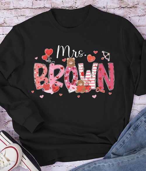 Personalized Show My Love Teacher Long Sleeve T-Shirt