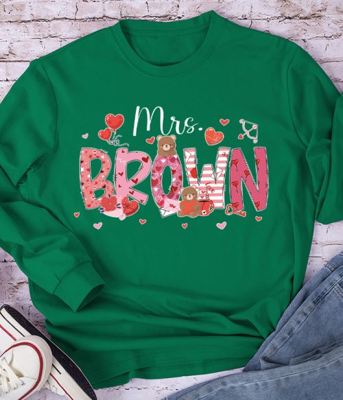 Personalized Show My Love Teacher Long Sleeve T-Shirt