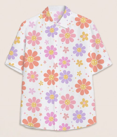 Happy Sun Flower Teacher Short Sleeve Shirt