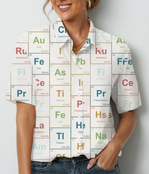 Color Chemical Elements Teacher Short Sleeve Shirt