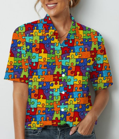 Color Puzzle Teacher Short Sleeve Shirt