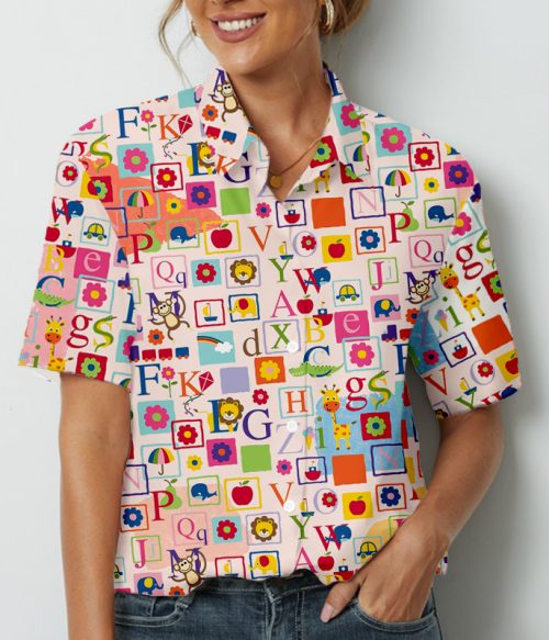 Alphabet Teacher Short Sleeve Shirt