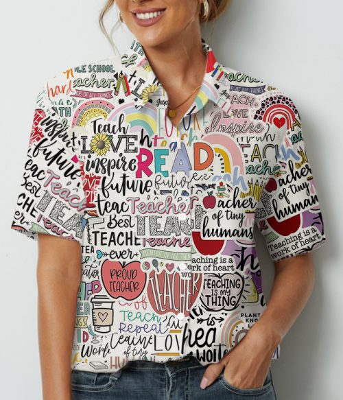 Teach Love Inspire Teacher Short Sleeve Shirt