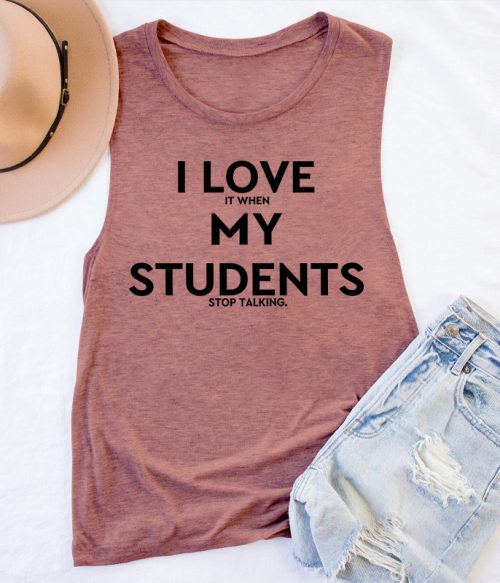 I Love My Students Teacher Tank Top