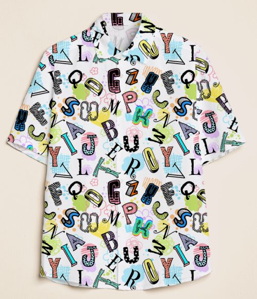 26 Letters Teacher Short Sleeve Shirt