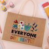 Everyone Communicates Differently Teacher Jute Bag