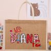 Personalized Hi Teacher Jute Bag