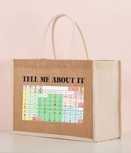 Tell Me About It Teacher Jute Bag