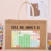 Tell Me About It Teacher Jute Bag