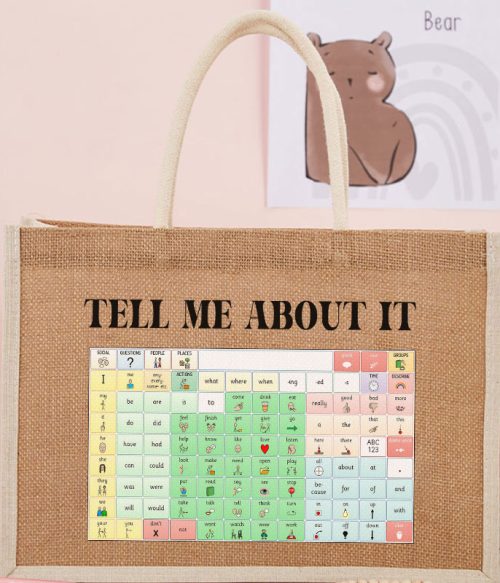 Tell Me About It Teacher Jute Bag