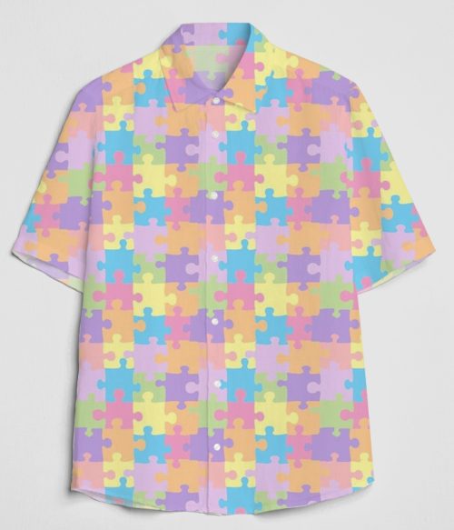 Color Puzzle Teacher Short Sleeve Shirt