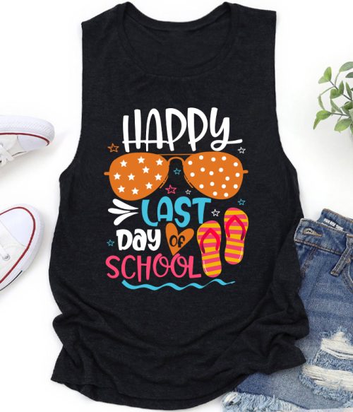 Happy Last Day Of School Summer Teacher Tank Top