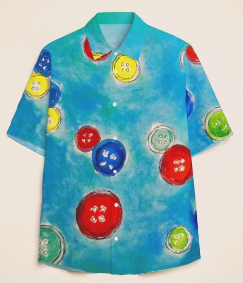 Colored Buttons Teacher Short Sleeve Shirt