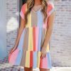 Color Block Patchwork Dress Teacher Dress