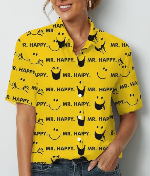 Happy Smile  Teacher Short Sleeve Shirt