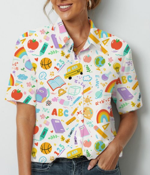 Happy School Happy Day Teacher Short Sleeve Shirt