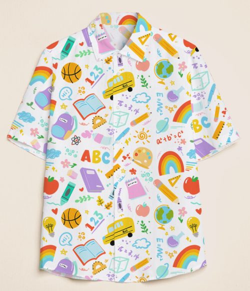 Happy School Happy Day Teacher Short Sleeve Shirt